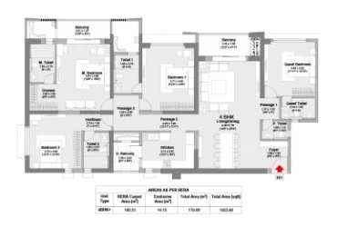 Godrej Ivara 4 BHK Floor Plan Layout